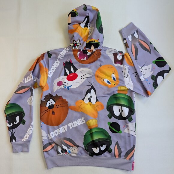 Loony Tools Men's Members Only Graphic Hoodie Purple Size Medium Unisex - Picture 14 of 14